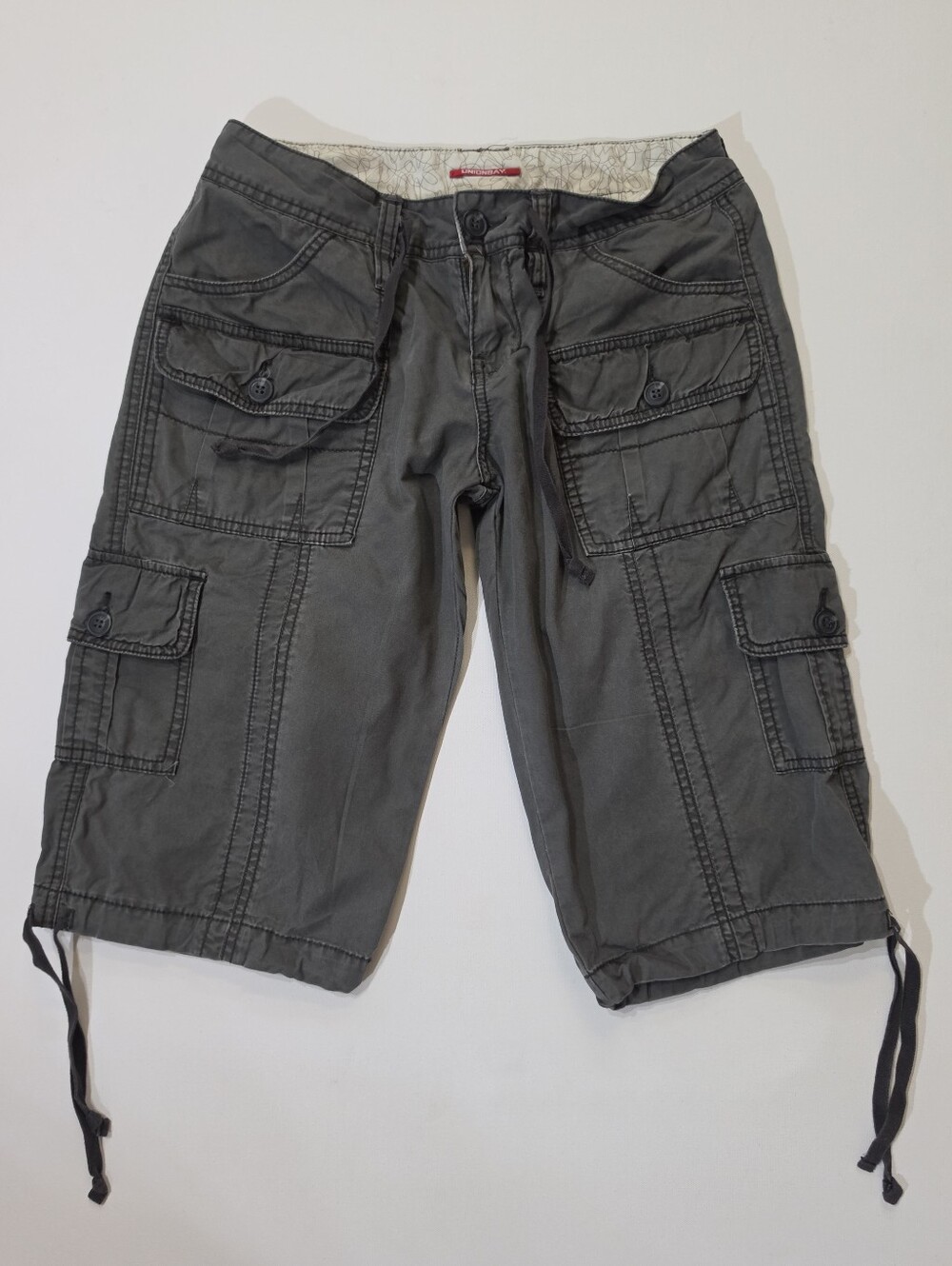 UNIONBAY Vintage Cargo Capri Pants Juniors Size 5 Olive Green Low Rise Y2K